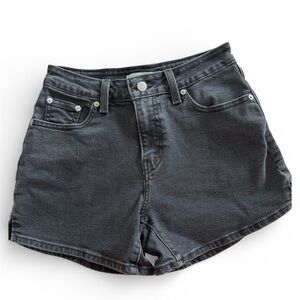 Levis women’s A-Line Shorts, First Or Last No Size 26 Washed Black Denim